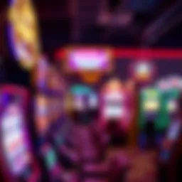 Vibrant display of various slot games