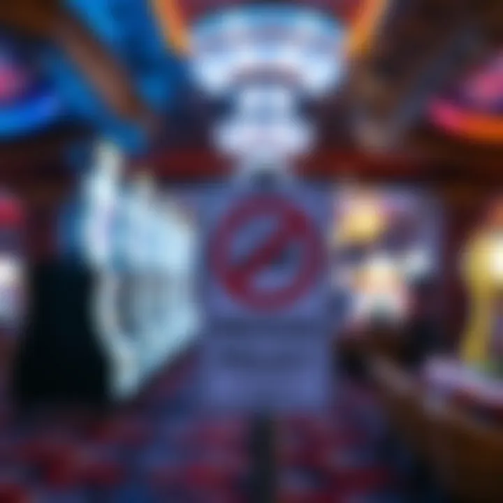 No smoking sign in a casino