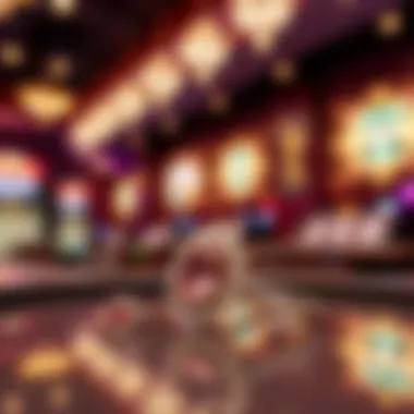 Elegant jewelry displayed in a casino setting