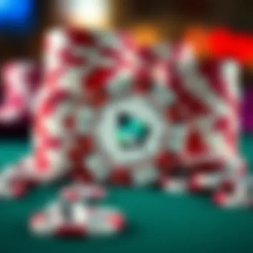 Glistening poker chips adorned with jewels