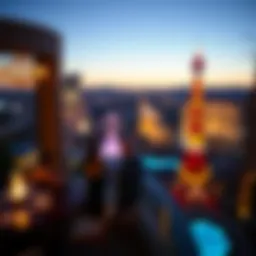 Stunning view from a luxurious penthouse in Las Vegas