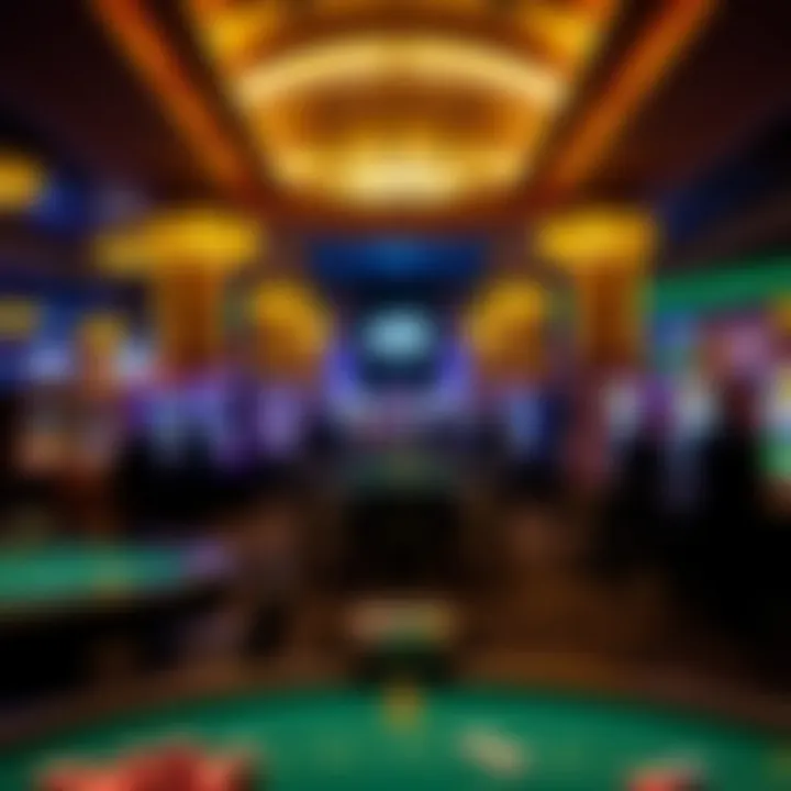 Luxurious Interior of a Montana Casino Luxurious interior of a Montana casino highlighting gaming tables