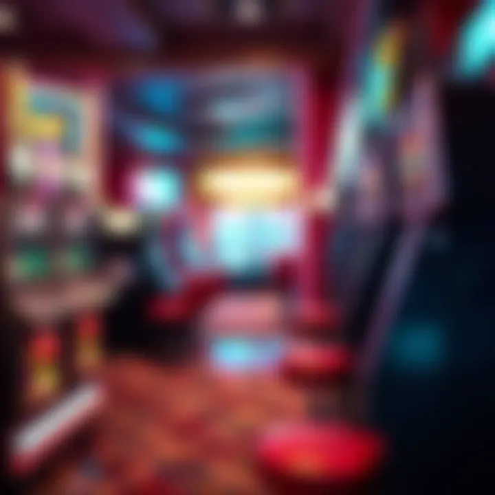 Vibrant Gaming Floor with Slot Machines Vibrant gaming floor showcasing various slot machines