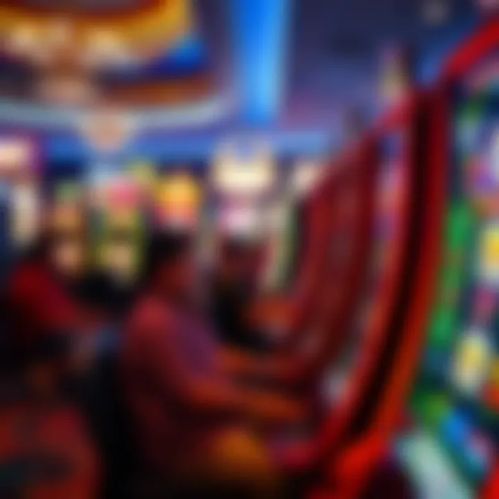 Players engaged in an exciting slot machine game