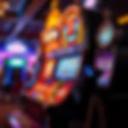 Vibrant slot machine display at Winstar Casino