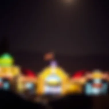 A stunning view of a casino illuminated at night against the backdrop of the Pocono Mountains.