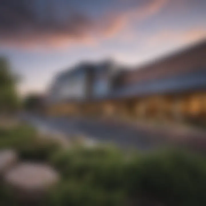 Exterior view of Creek Casino amidst lush landscaping