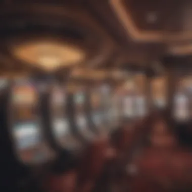 An exciting casino environment showcasing players engaged at slot machines.