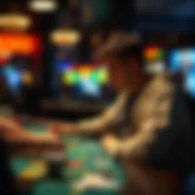 Psychology Behind Online Gambling Experiences An artistic depiction of the psychological aspects of gambling in online settings