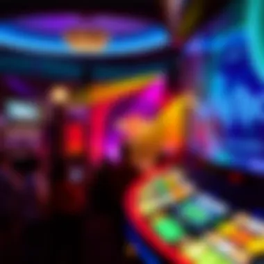 Live entertainment stage with performers