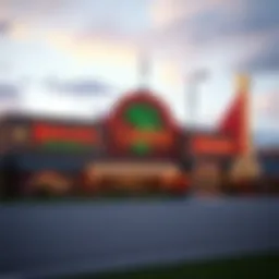 Exterior view of a popular casino in Nebraska showcasing its unique architecture