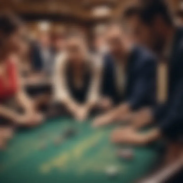 Group of players engaging in a dynamic craps game