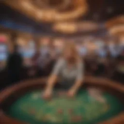 Craps table at Thunder Valley Casino showcasing vibrant atmosphere