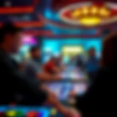 Engaging Game Experience at Konami Casino Group of players engaged in an exciting game at the casino