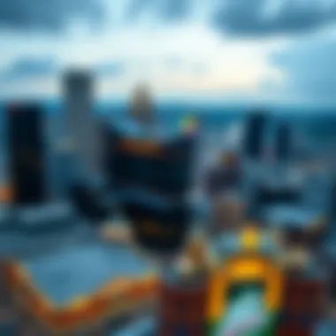 Aerial view of Pittsburgh's casino in the context of the city skyline