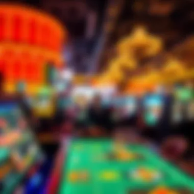 Interior view highlighting gaming tables and vibrant atmosphere