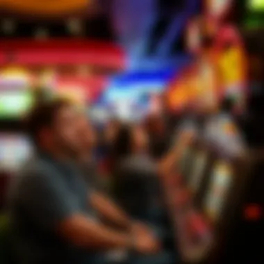An engaging snapshot of players enjoying slot machines in a casino environment