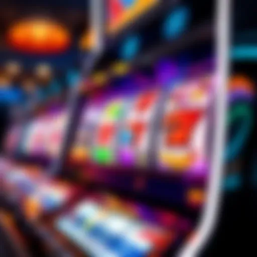 Vibrant slot machine interface showcasing exciting graphics