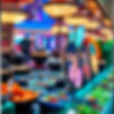 Colorful array of global cuisines displayed in a buffet spread