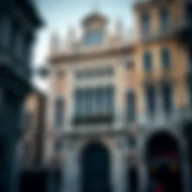 Architectural Marvels of Venice The intricate details of a historic Venetian building.