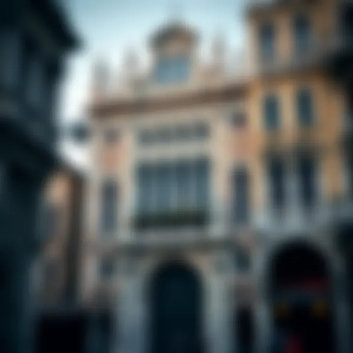 Architectural Marvels of Venice The intricate details of a historic Venetian building.