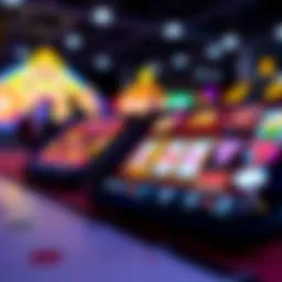 A vibrant illustration showcasing various slot games on mobile devices