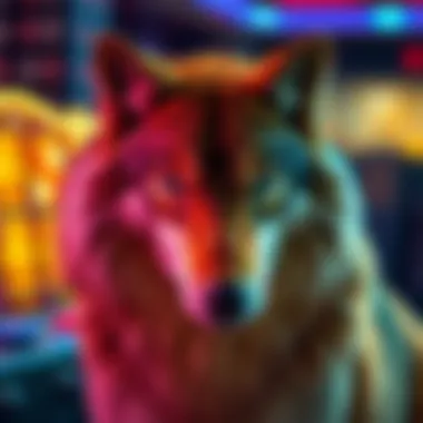 Iconic Wolf Symbols and Features in Wolf Run Slots Illustration of wolf symbols and game features in Wolf Run slots