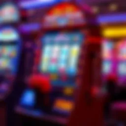 Colorful Fourth of July slot machine display