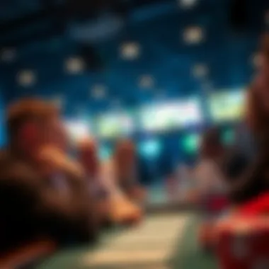 A sports betting event in full swing