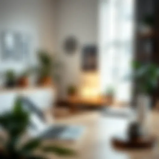 Home Office Inspiration for Productivity A modern home office setup with a laptop and inspirational decor