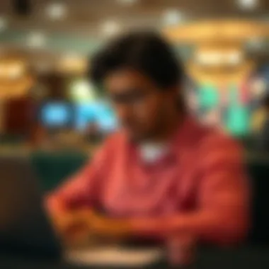 Investing in Knowledge for Growth An individual engaging in online courses and learning