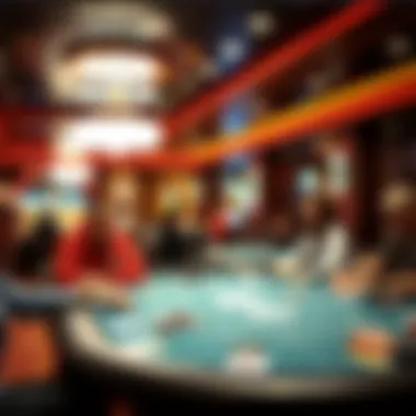 Interior view of Graton Casino Poker Room showing tables and players engaged in games