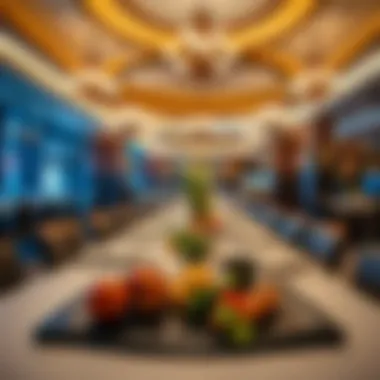 Elegant dining area featuring exquisite cuisine and luxurious ambiance