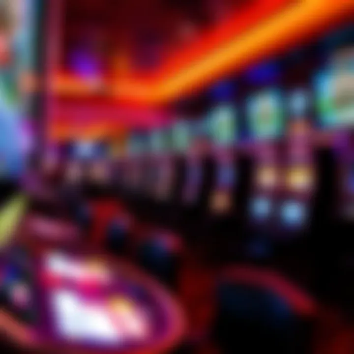 Vibrant gaming floor at Hard Rock Lake Charles showcasing various gaming tables and machines