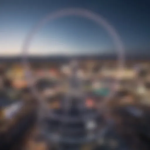 Panoramic view of the High Roller Wheel against the Las Vegas skyline