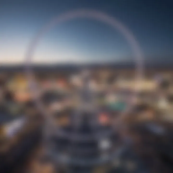 Panoramic view of the High Roller Wheel against the Las Vegas skyline