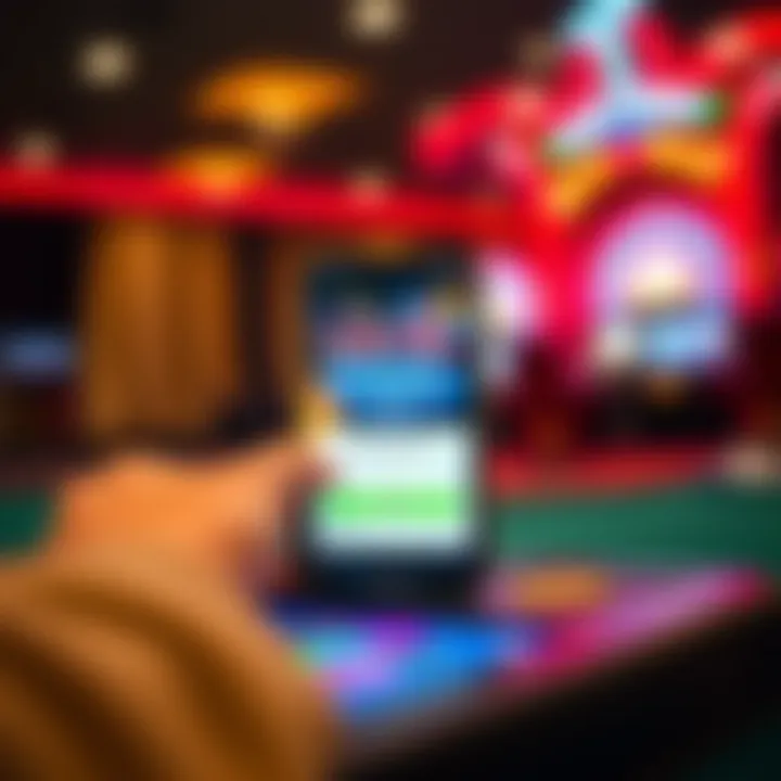 A digital device displaying a casino promotion app