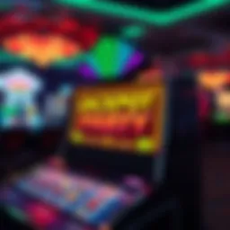 Illustration of Jackpot Party game interface highlighting features