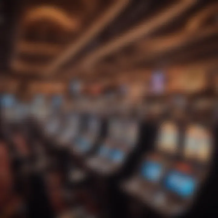 Interior gaming floor filled with vibrant slot machines