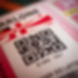 Maryland Lottery QR Code on Ticket A detailed view of a Maryland Lottery QR code on a ticket.