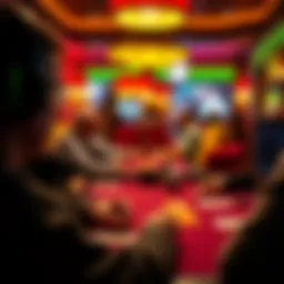 An intense online poker game session