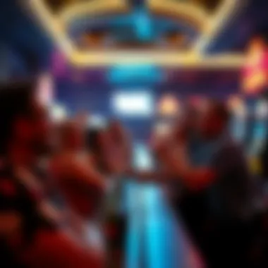 Group enjoying a live entertainment show at a casino