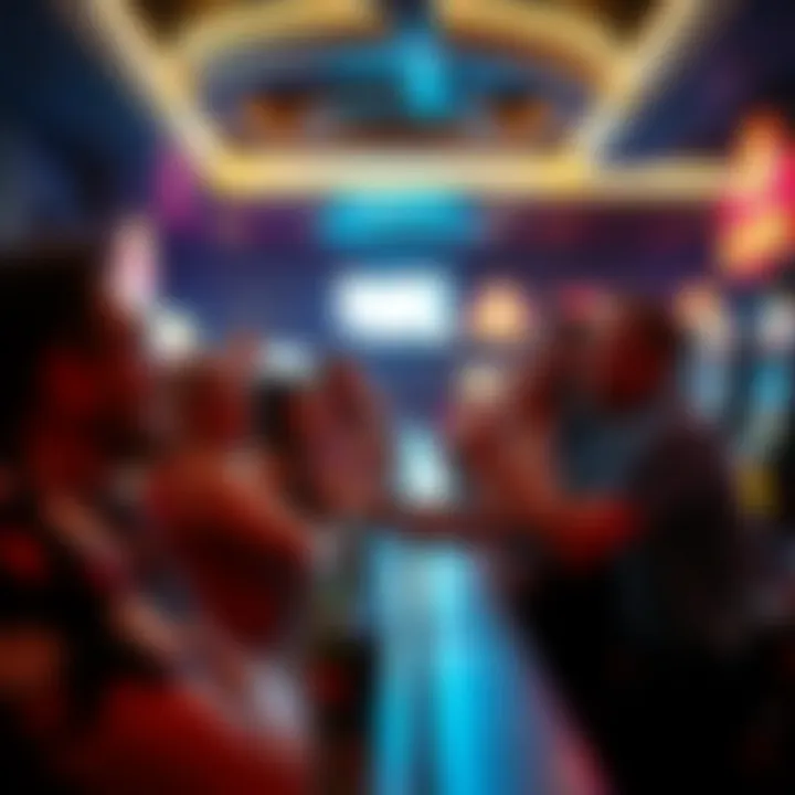 Group enjoying a live entertainment show at a casino