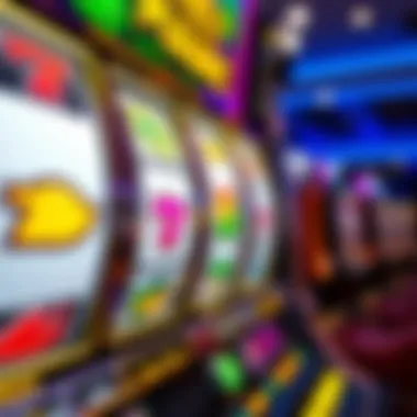 Close-up view of the spinning reels showcasing various symbols and features