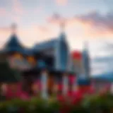 Panoramic view of Mount Blue Casino exterior showcasing its unique architecture