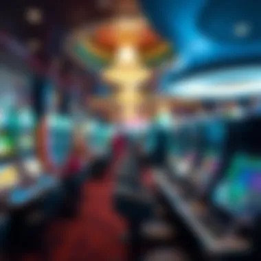 Elegant gaming floor at Mount Blue Casino filled with diverse gaming options