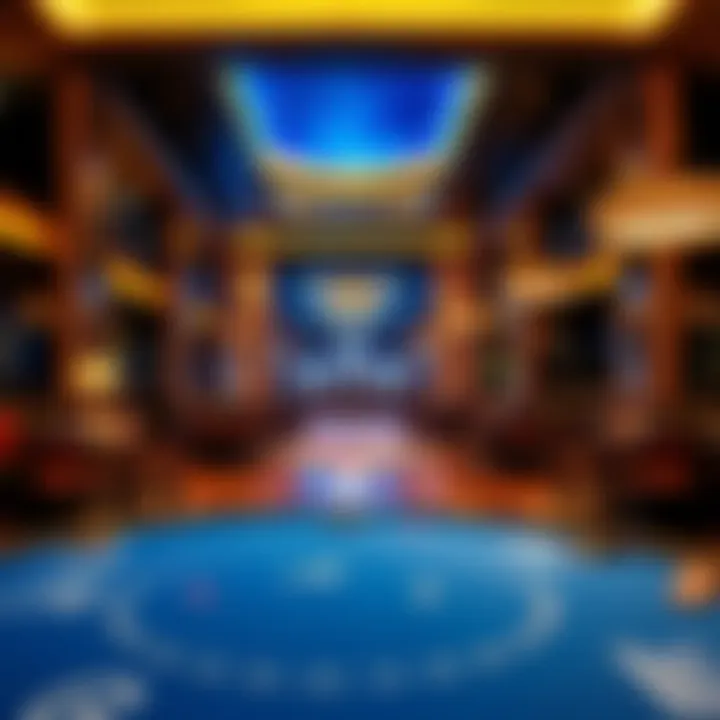 Luxurious visitor amenities including lounges and dining areas within the casino