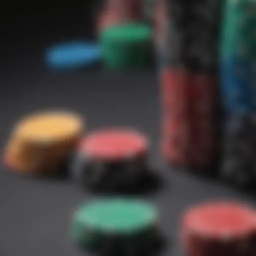 Colorful representation of poker chips