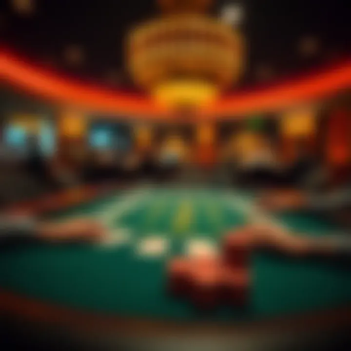 A poker table in a high-stakes game