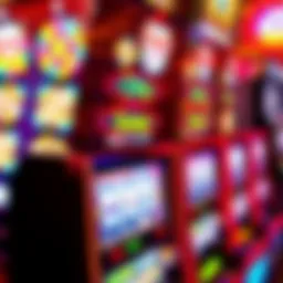Colorful slot machine display with vibrant graphics